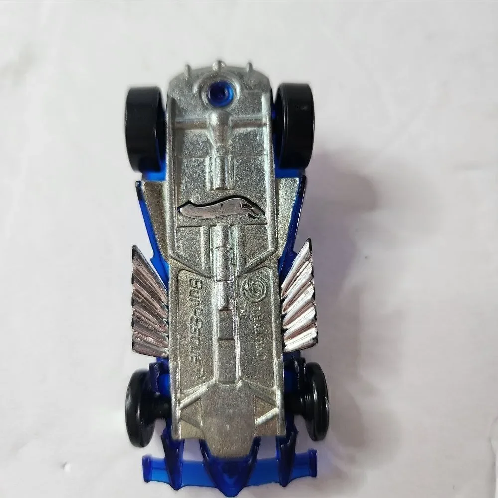 Hot Wheels Burlesque Burl-Esque Clear Blue Diecast Race Car 1:64 China - NICE